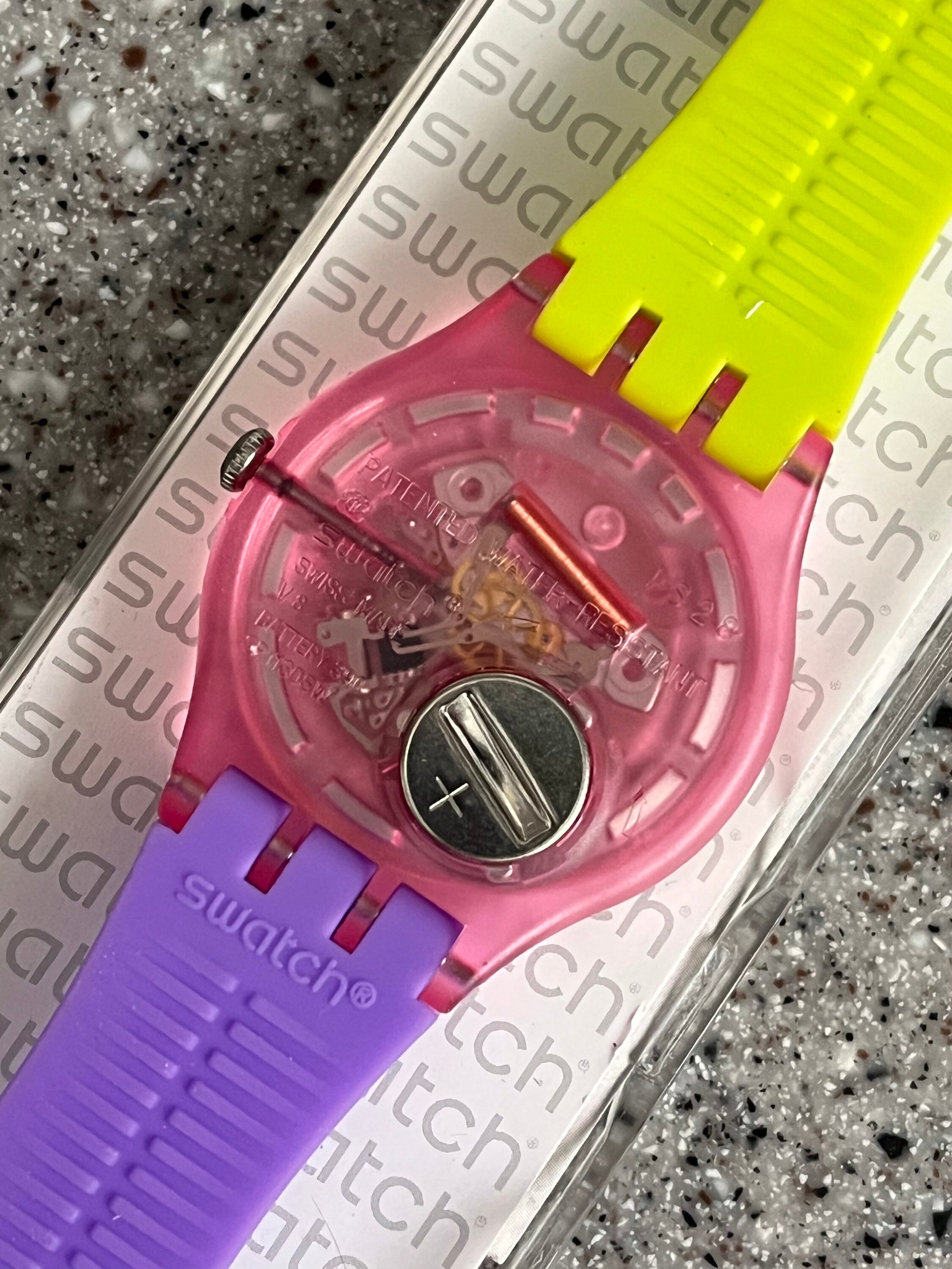 NEW Lacquer Sherbet Colored Spring Summer Swatch Watch 41mm