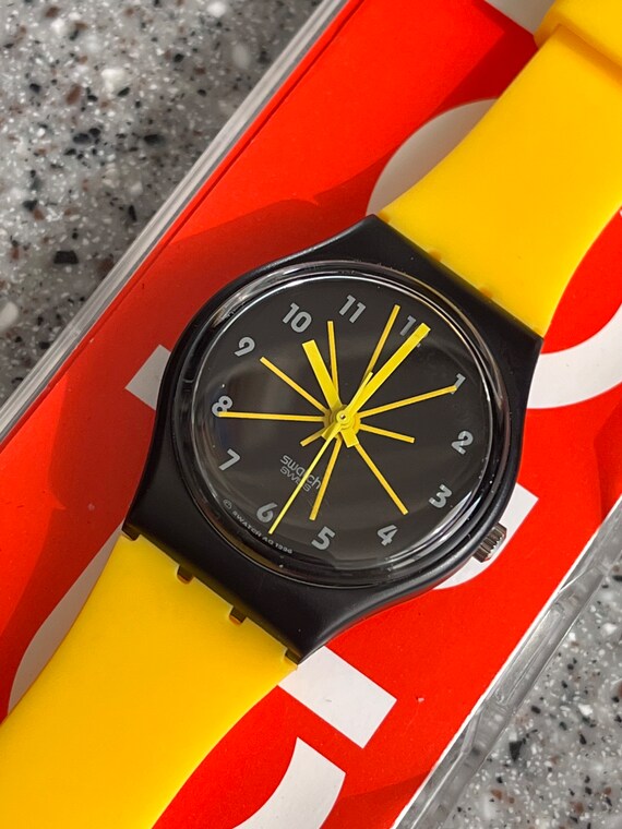 Vintage 90s Swatch Called Mustard GB179 With Replacement Silicone