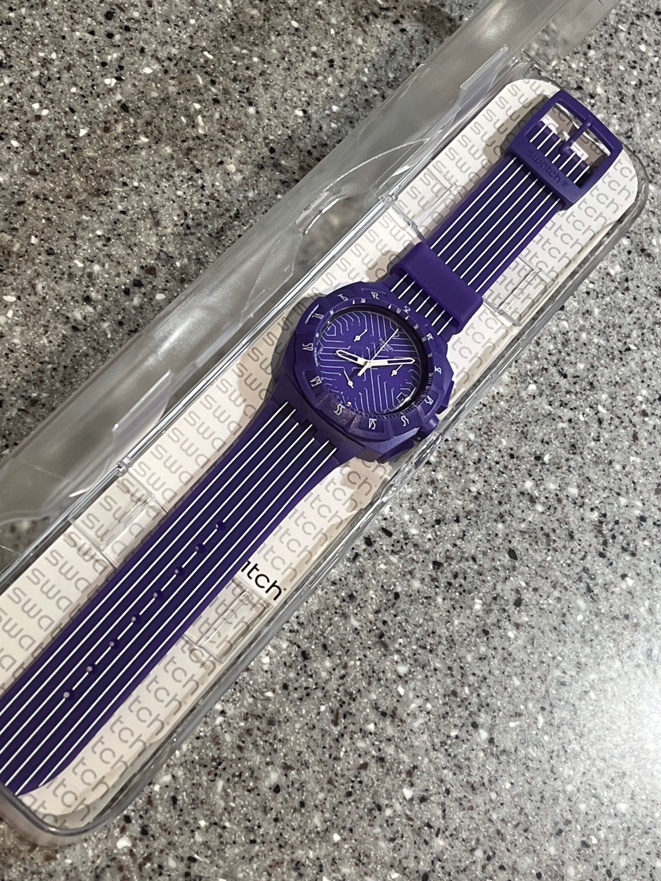 Purple swatch deals watch