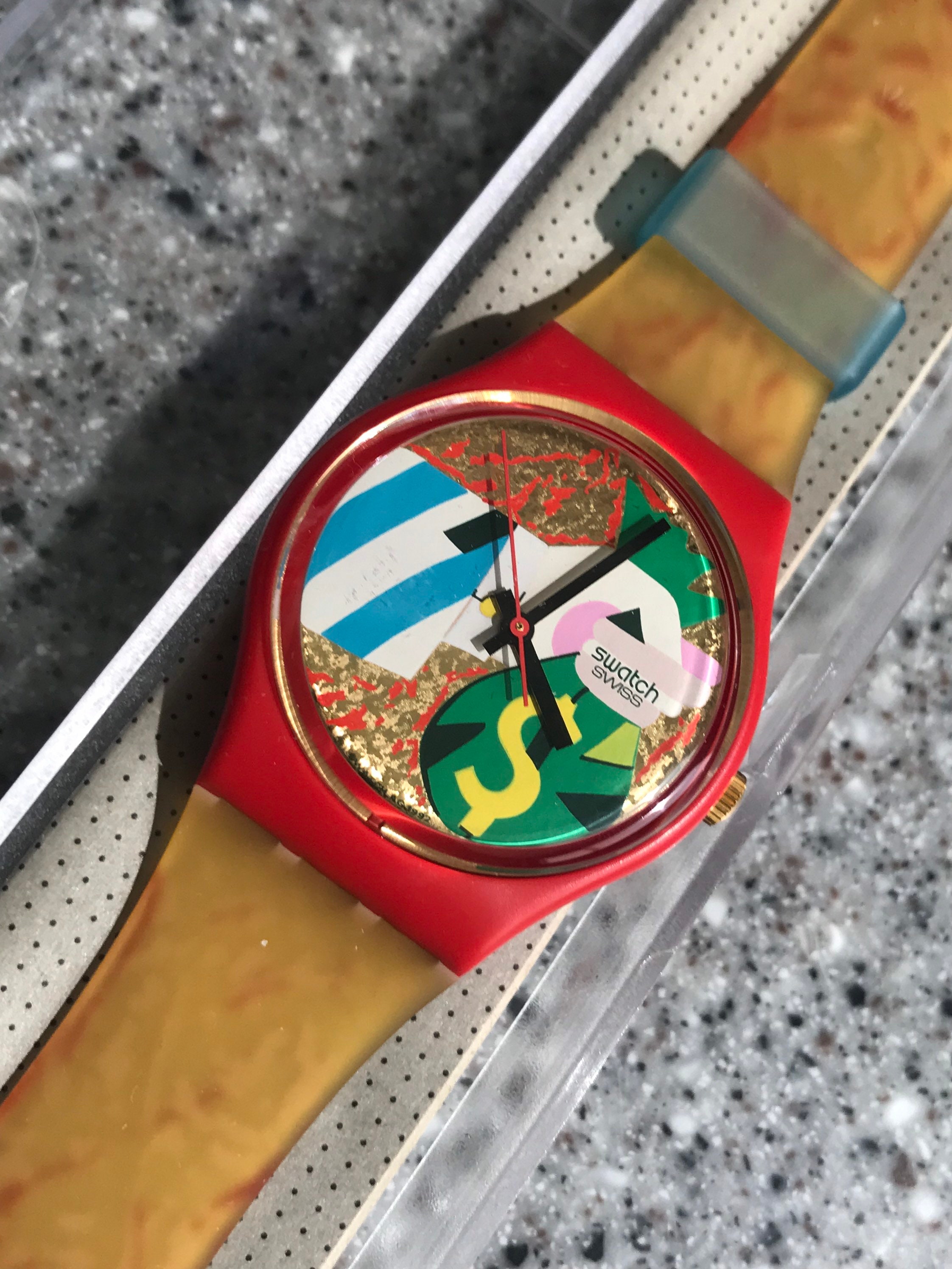 Vintage Swatch Watch 94 Collage Dore GR116 New in Box New  display picture 3