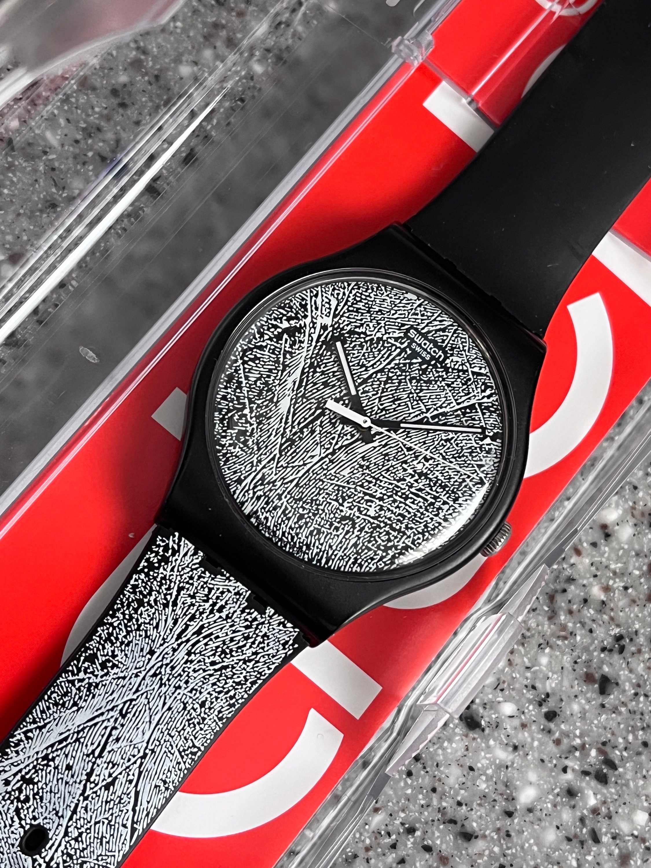 Rare Special Swatch Watch 41mm by Artist Chi Fong Leong