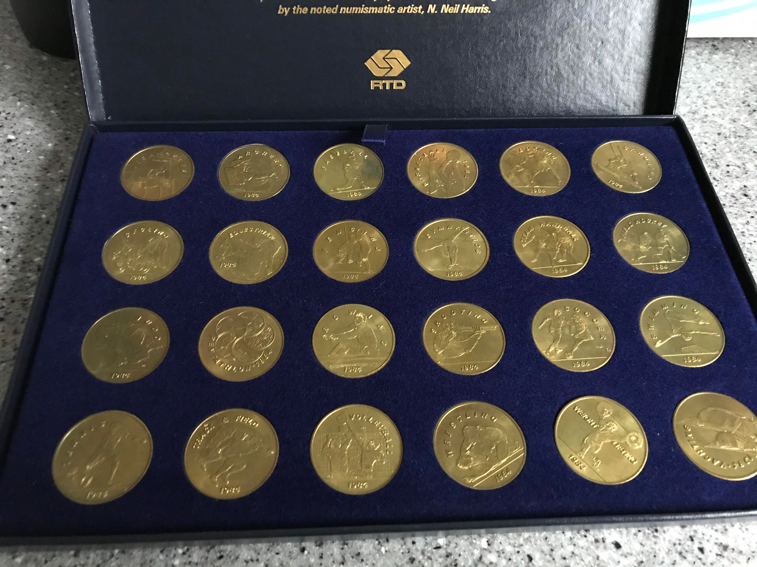 Vintage Limited US 1984 Olympic Commemorative Rapid Transit Tokens