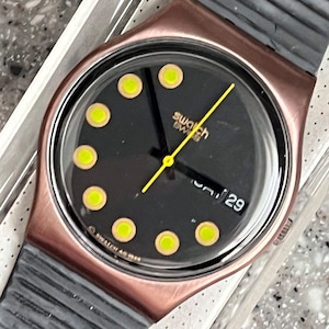 1989 Swatch Watch Vintage NEW never worn in the original box with battery estate collection Bright Lights GX706 swatch watch RARE fabulous