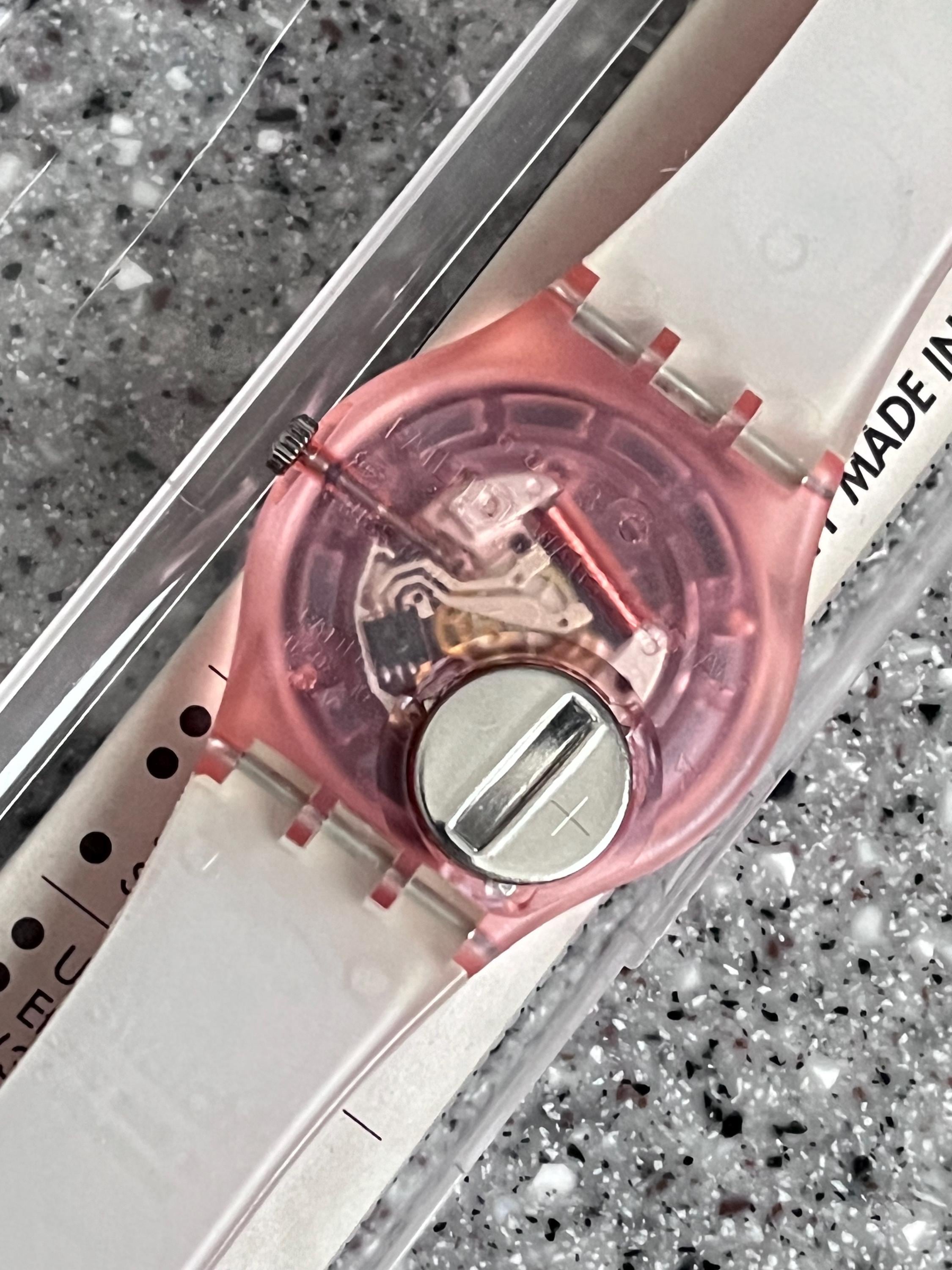 Swatch Watch  GR130  PINK NEW Never Worn Pink Dots Swatch Watch in Box With Battery  main image 3