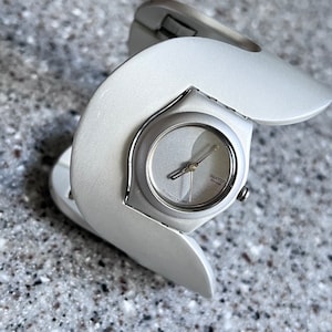 Vintage Swatch Irony Aluminium Yin Yang Cuff Open Bangle AG 2001