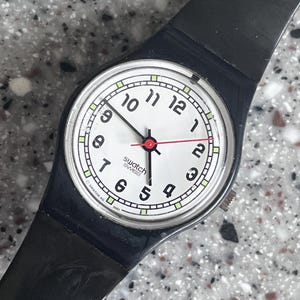 1993 Vintage Swatch Watch pre owned Swatch RARE working with battery no box LB135 called MOVIMENTO good condition vintage working 25mm
