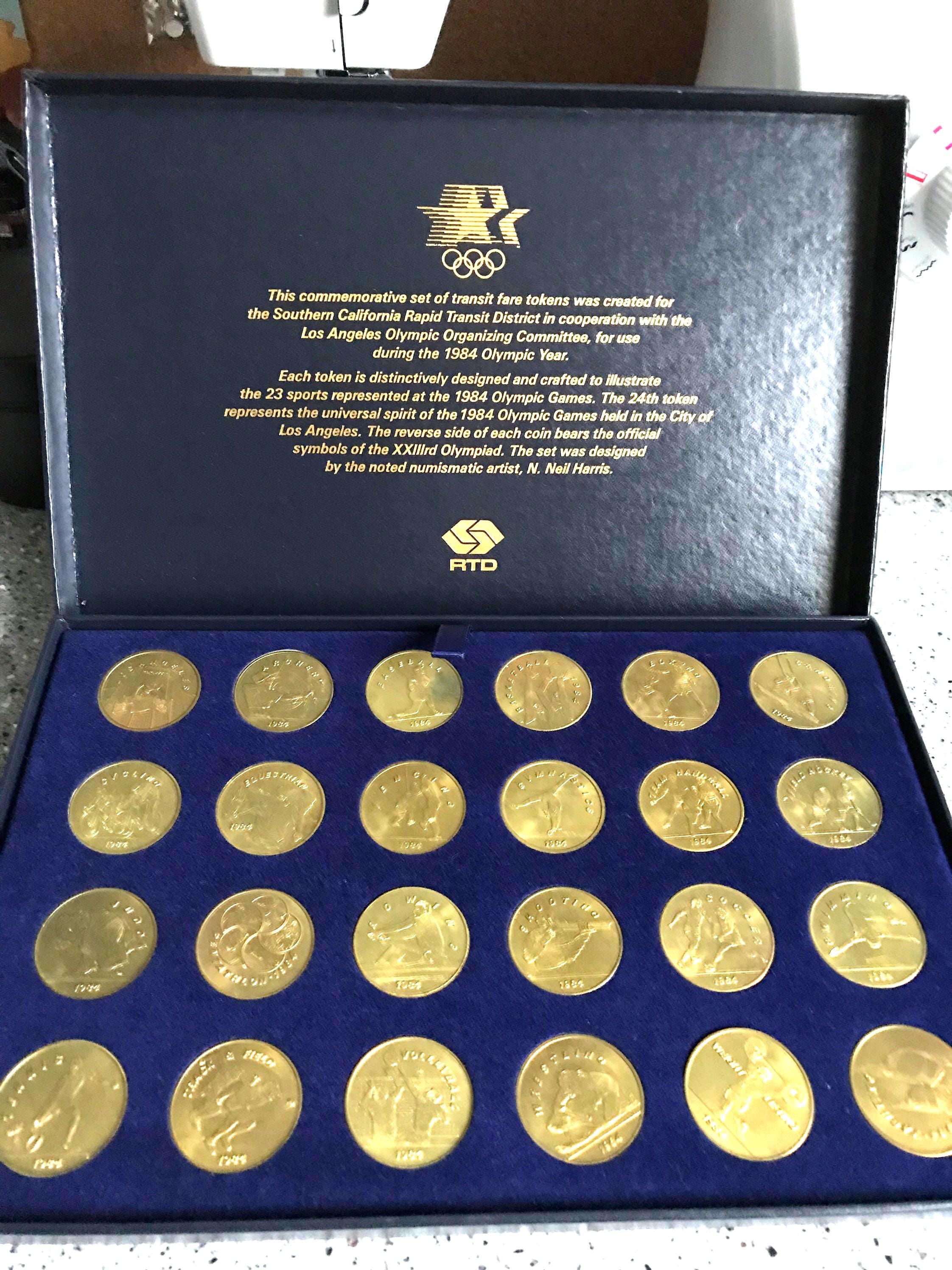 Vintage Limited US 1984 Olympic Commemorative Rapid Transit Tokens