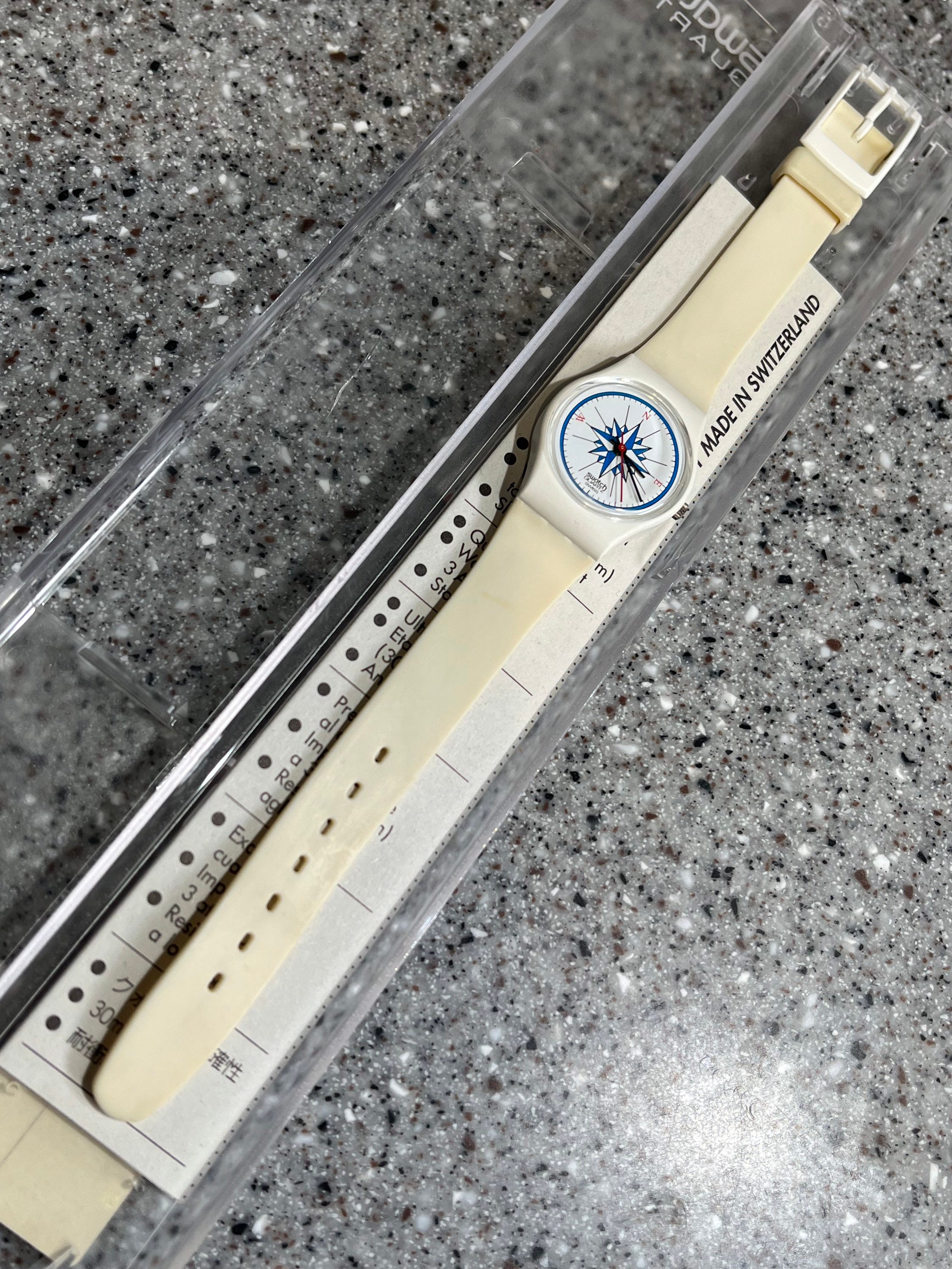 1984 Original Swatch Watch Windrose Navigational Compass