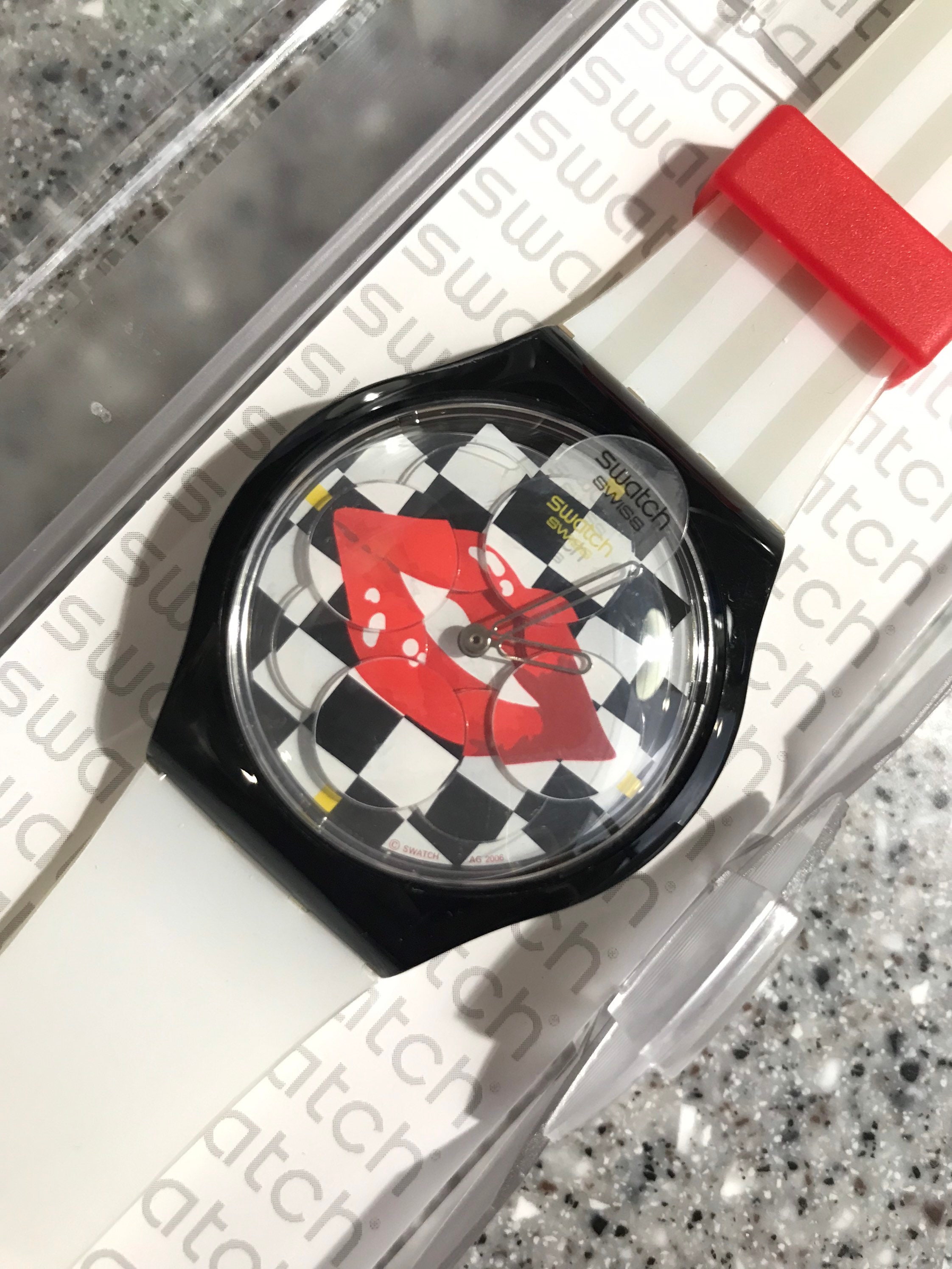 SWATCH WATCH YOZ100 Gold Mat Rebeaud Helmet Signed IRONY