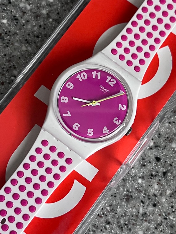 NEW never worn Pink Dots swatch watch in box with… - image 10