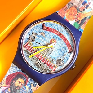 SWATCH Watch Destination Biennale Of Venice 41mm Ciao Venice Artist Navin Rawanchaikul Discontinued and rare in box with battery running NEW