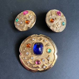Lot Vintage Avon - Boucles D'oreilles Clips, Collier Et Bracelet Neufs Sans Boîte D’origine