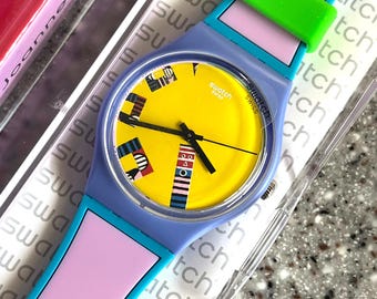 Swatch Watch - GK231 - KERET by Victor Vasarely Vintage Swatch Artist Watch KERET GK231 1996 Designed By  main image 4
