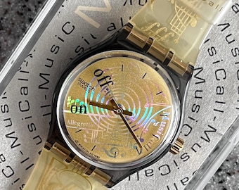 稼働 swatch 腕時計 クロノグラフ ヴィンテージ 新品電池