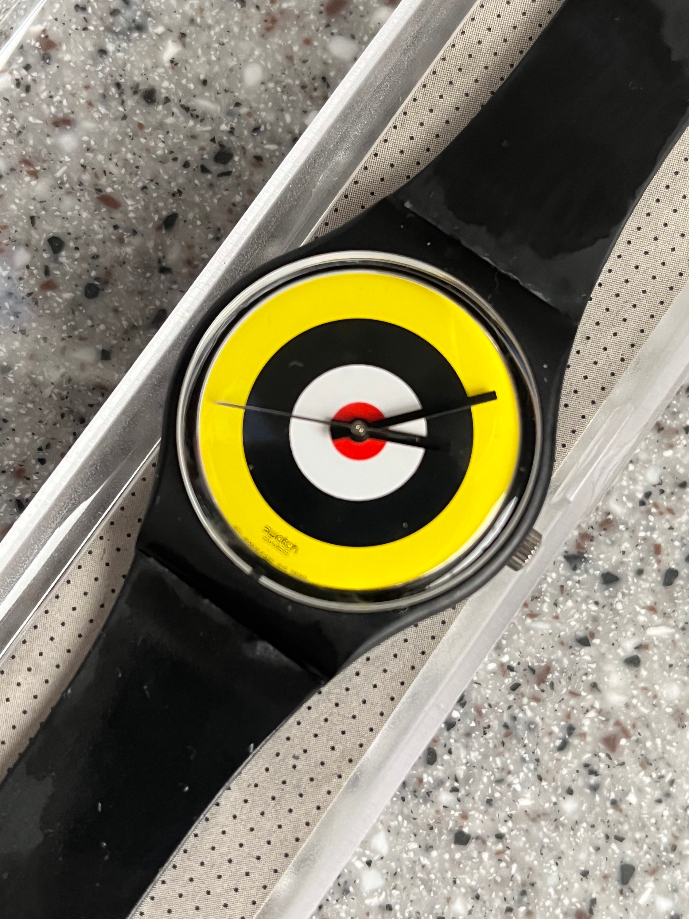 Vintage Swatch Watch Part of the Signs Series Called Straight UP GB174 Never Worn in Presentation Box 34mm Face Bullseye Rare Swatch Watch Etsy