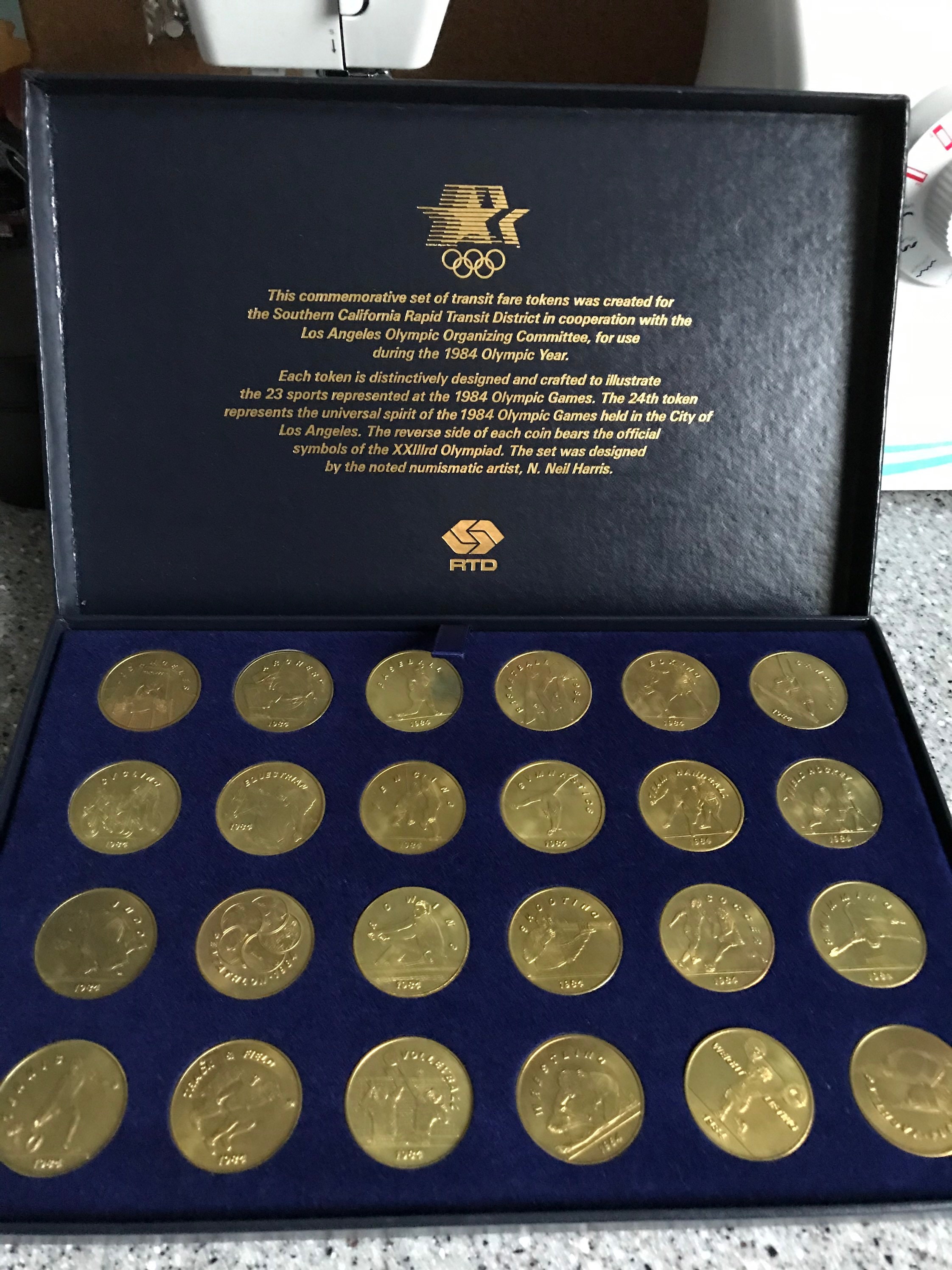 Vintage Limited US 1984 Olympic Commemorative Rapid Transit Tokens