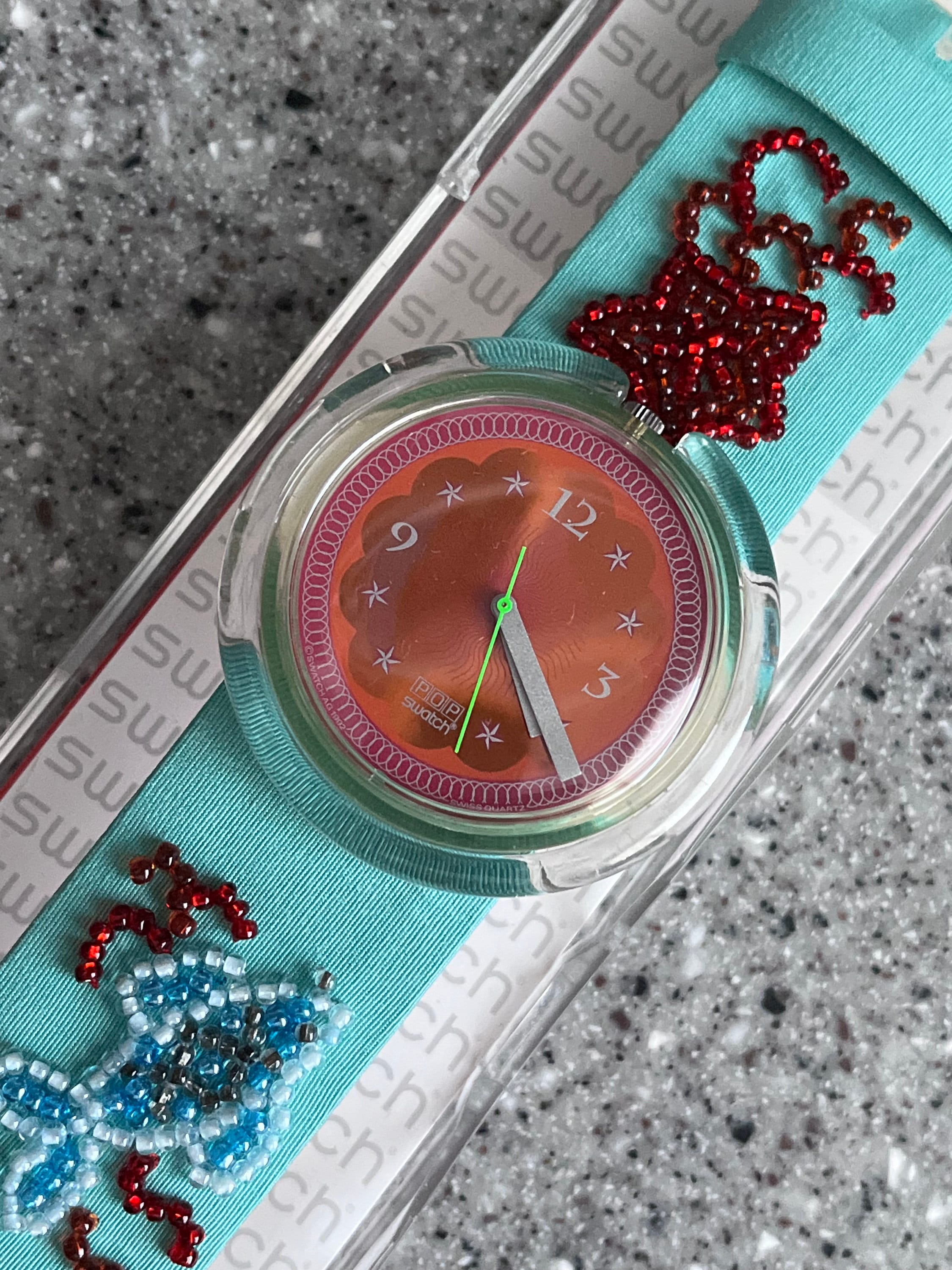 Vintage POP Swatch Watch Soup De Poisson 1993 nunca usado Vintage POP Swatch Watch Soup De Poisson 1993 nunca usado
