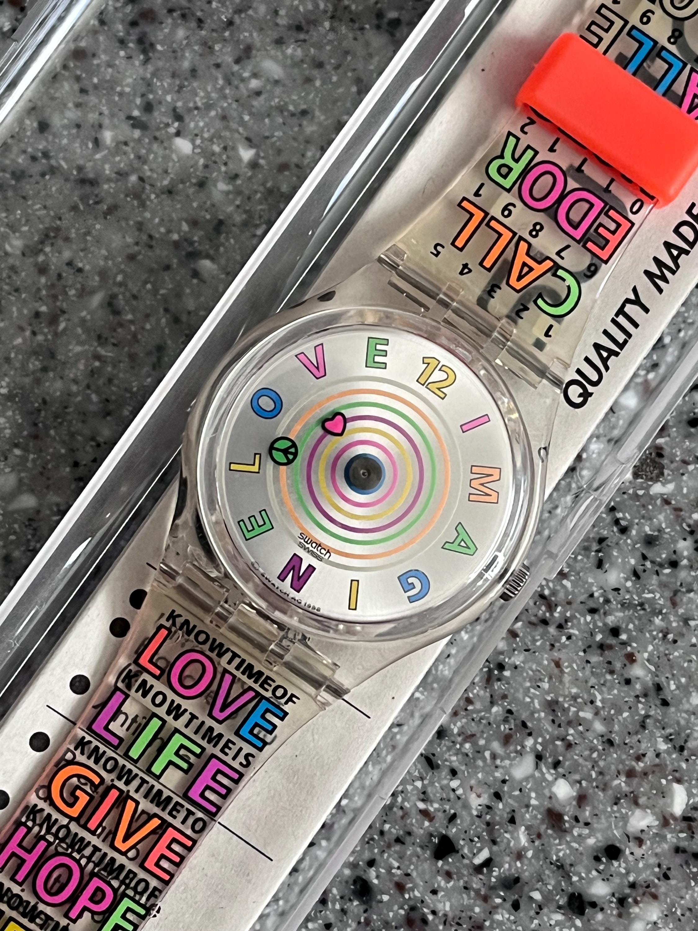 Swatch Watch  GK290  IMAGINE LOVE NEW in Box Rare Vintage 1998 Swatch IMAGINE LOVE GK290  main image 2