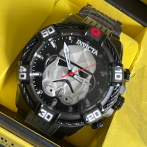 Oryginalny, nowy zegarek męski Invicta Star Wars Storm Trooper Automatic o średnicy 50 mm, nigdy nie noszony, z pudełkiem na baterie i dokumentacją, RZADKI