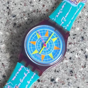 SWATCH Swatch Lady Compass LV100 Christopher Columbus Watch 1991 25mm brand new no box never worn with battery fabulous fun swatch watch