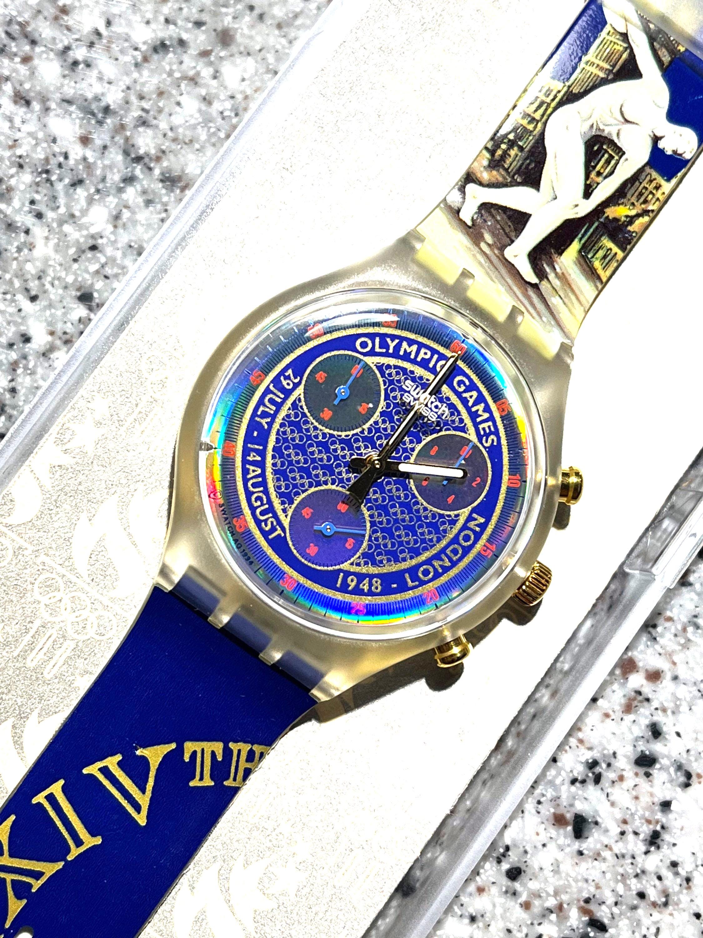 NEW Vintage 1994 Swatch Watch Chrono or Chronograph Olympic 100th