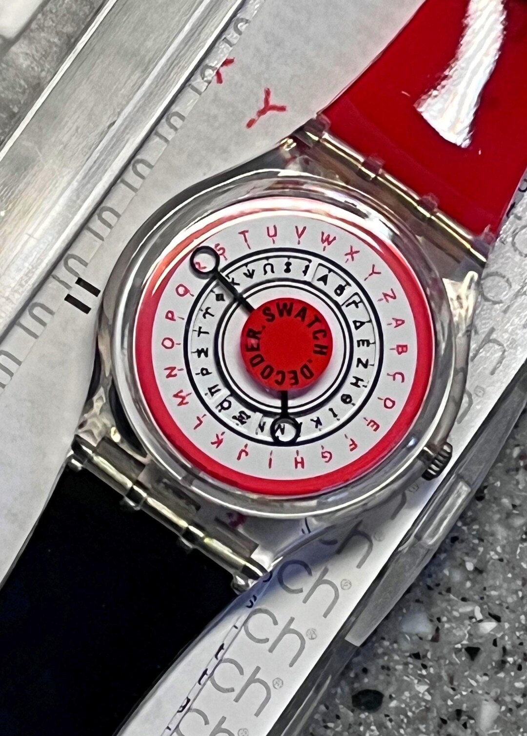 Vintage 1997 34mm Swatch Watch RARE Find the Code Watch With Paperwork ...