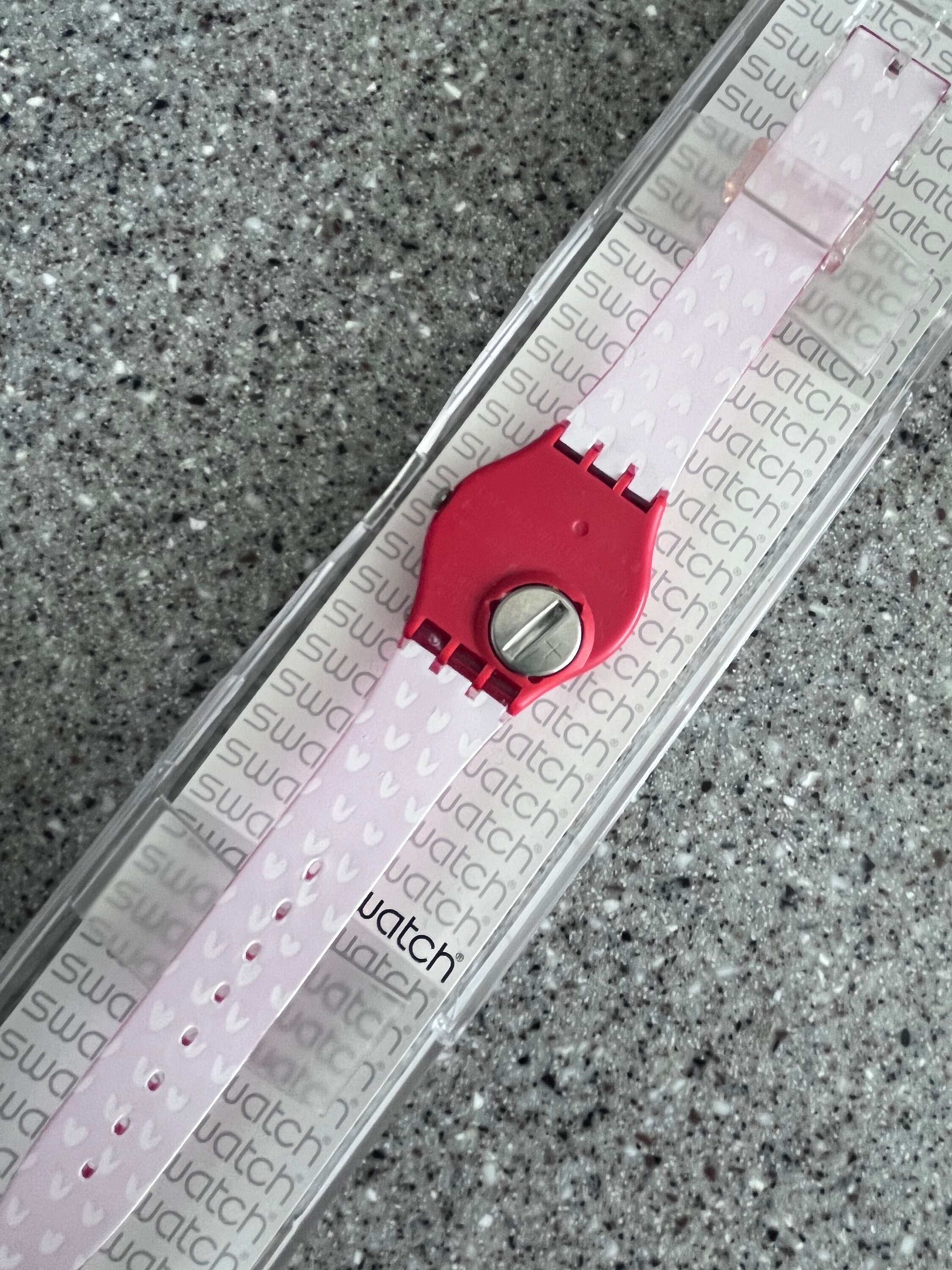 Vintage Swatch Watch GZ264 My Heart Red Rose Only