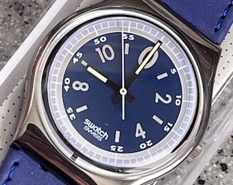 Vintage 1987 Swatch Blue Cassata LP103 – Ladies’ Collectible Swatch - LL102 Pink Cassata 1987 LP103 Blue Cassata 1987  main image 4