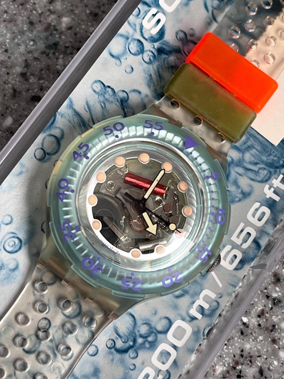 時計 Swatch Scuba 2000 予約販売 Swatch 1992 Scuba Scuba Swatch Rare Watch, Model