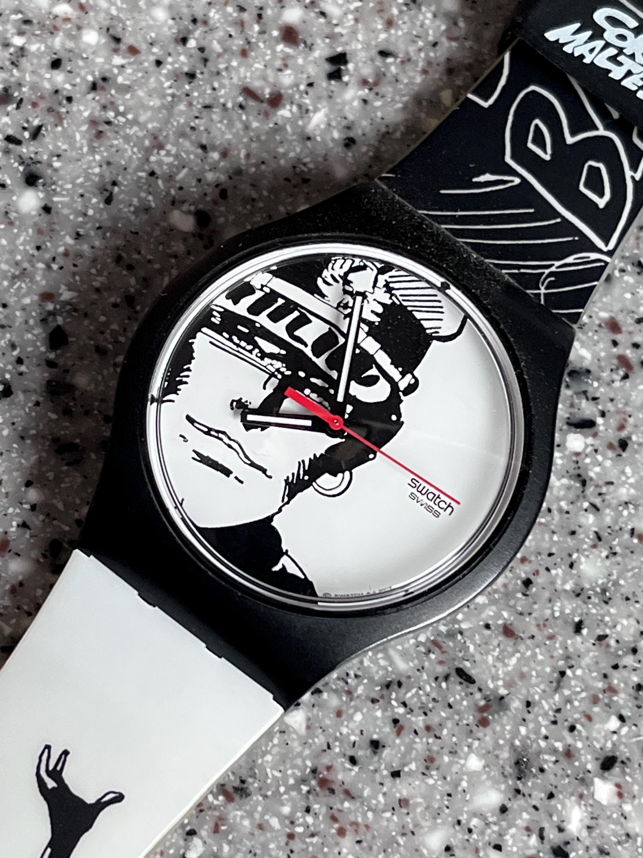 Swatch Watch Jelly in Jelly RARE Corto Maltese unworn in box with battery 19 South 169 West no paperwork only 11,111 made numbered on back