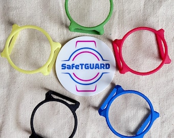 SafeTGUARD compatible with 41mm Swatch Watches textured nylon 3D printed 5 colors fits larger gent swatches adds a pop of color great!
