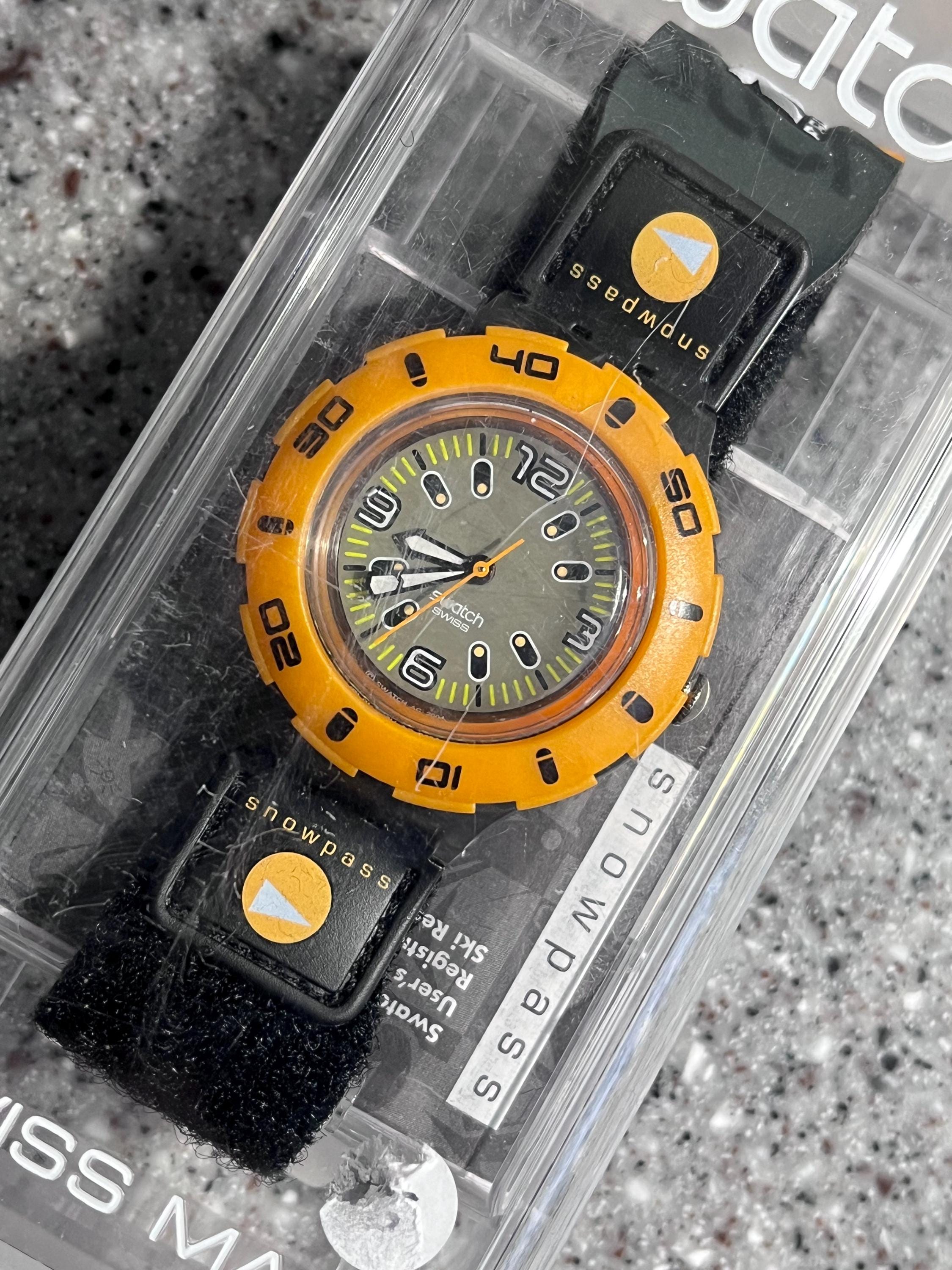 RARE Vintage Snowpass Swatch Watch for Snowboarders All