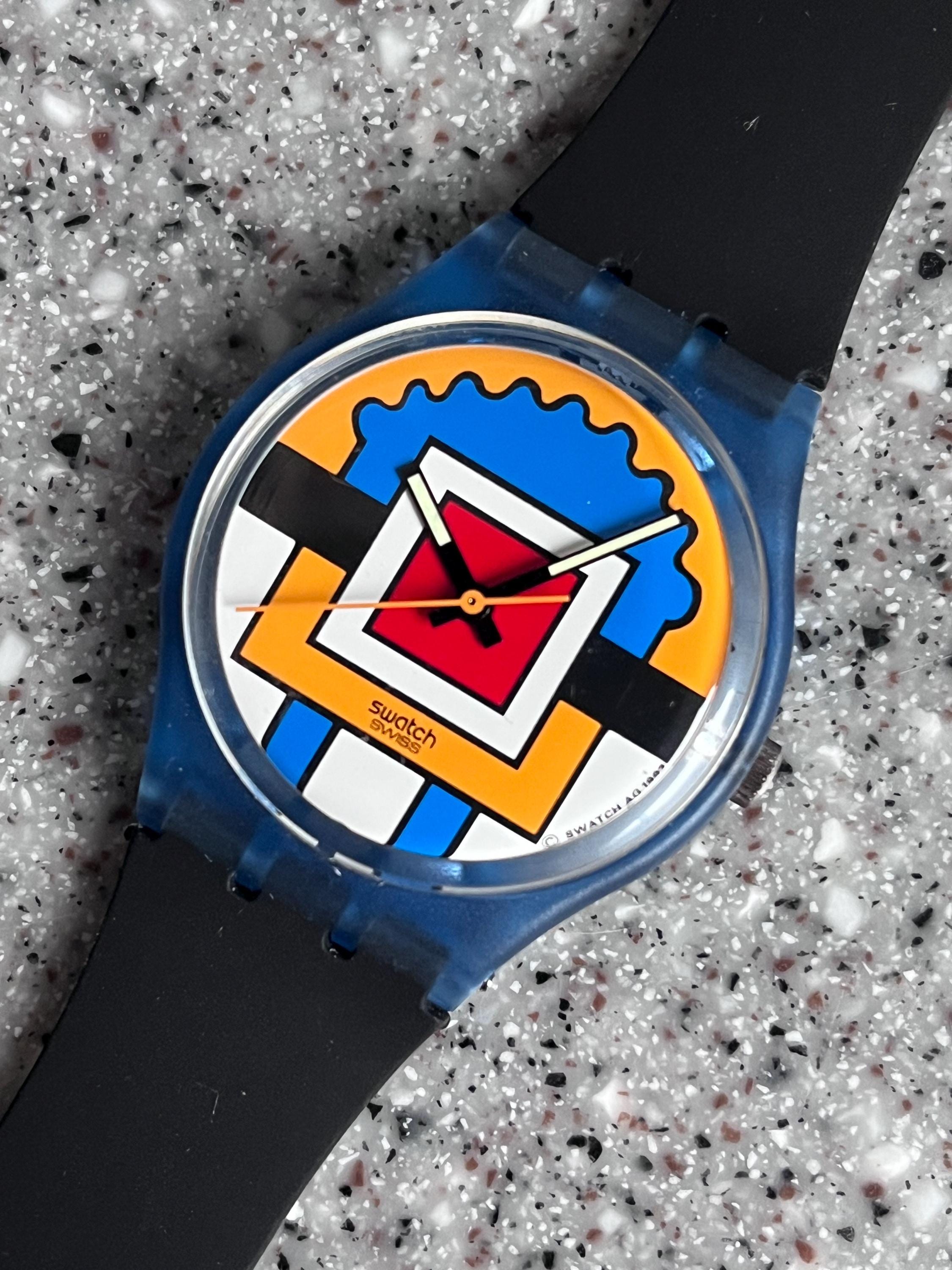 Vintage Swatch Red and Yellow Paella Watch Swatch La Paella De Espana Shrimp Watch - New #22D  main image 3