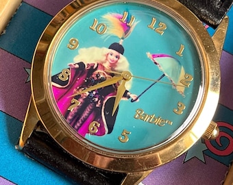 1995 Vintage Fossil WORKING FAO Schwarz Mattel Barbie Circus Star limited 94/5,000 edition watch wooden train car trolly box watch is NEW