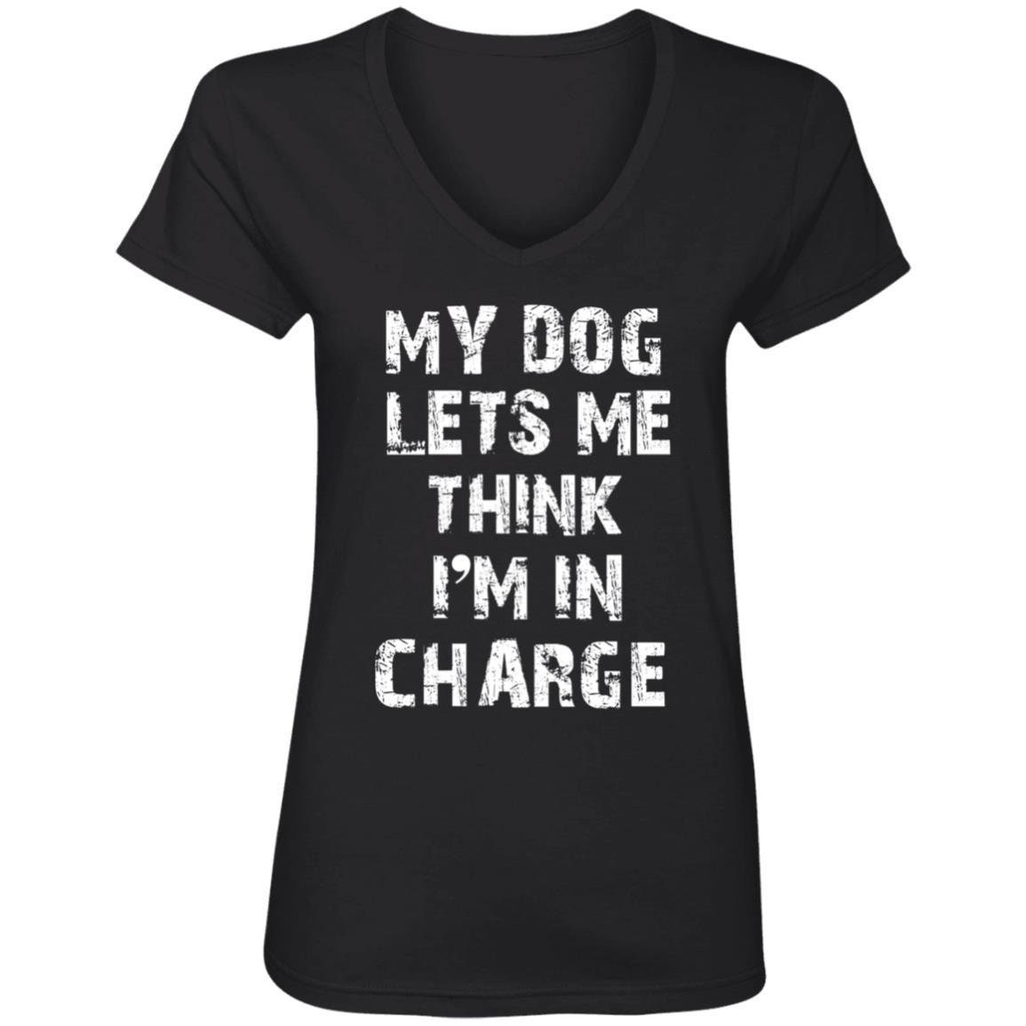 Mi perro me permite pensar que estoy a cargo Vneck camiseta Etsy