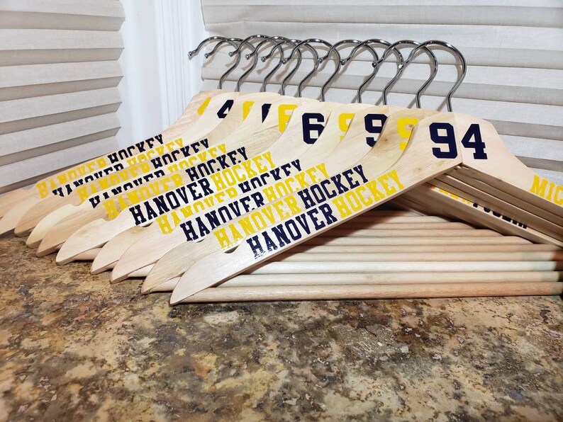 Personalized Jersey Hangers set Hockey Hangers Custom Etsy