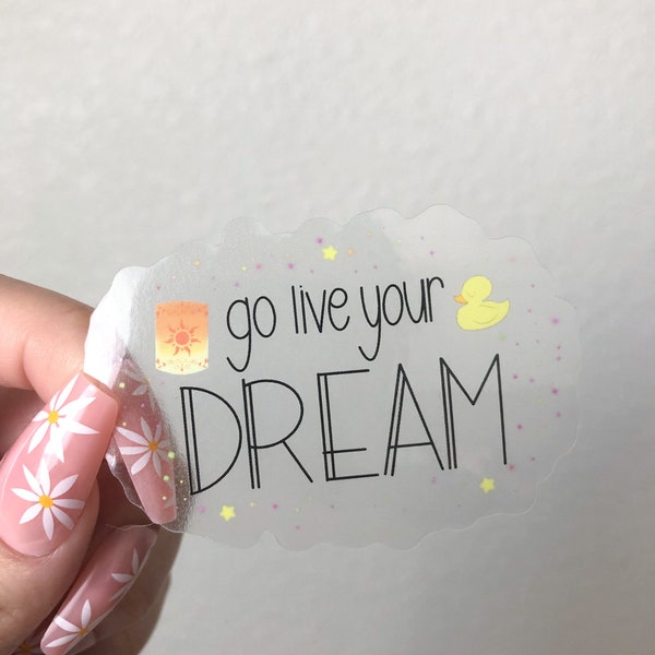 Go Live Your Dream laptop water bottle planner sticker