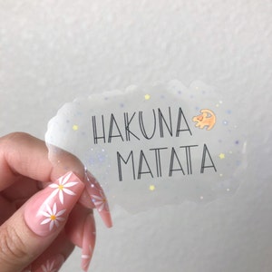 Hakuna Matata laptop water bottle planner sticker