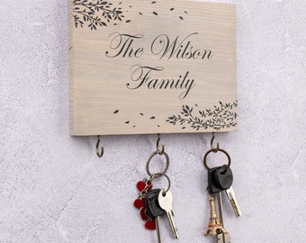 Key holder for wall, Key hanger, personalized key holder, key holder for couple, Key hooks, wall mounted key holder, Keys organizer