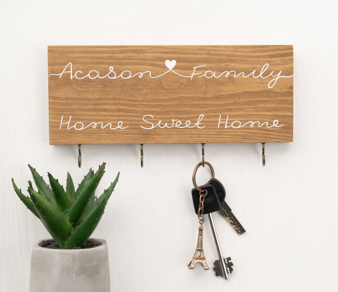 Key Holder Personalized Key Holder for Wall Custom Key Etsy