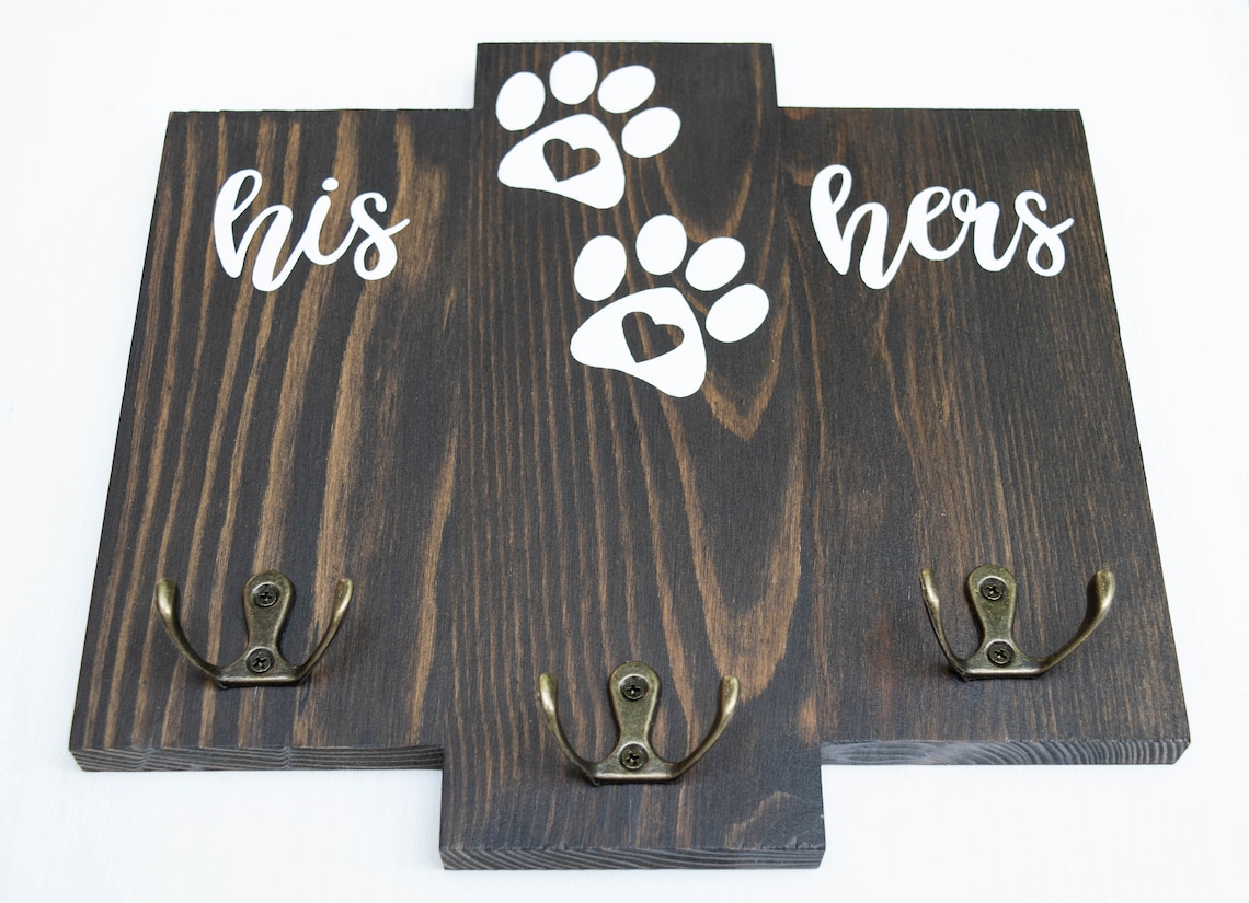 Key Holder for Wall Dog His Hers Dog Wall Key Holder His Etsy