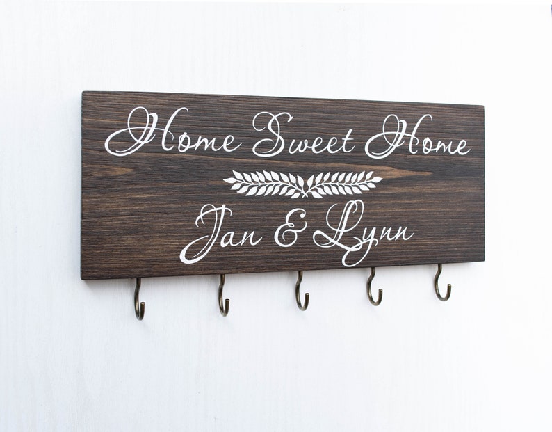 Personalized Key Holder Home Sweet Home Key Holder Key Etsy