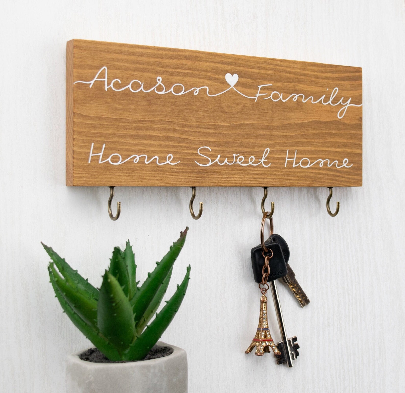 Key Holder Personalized Key Holder for Wall Custom Key Etsy