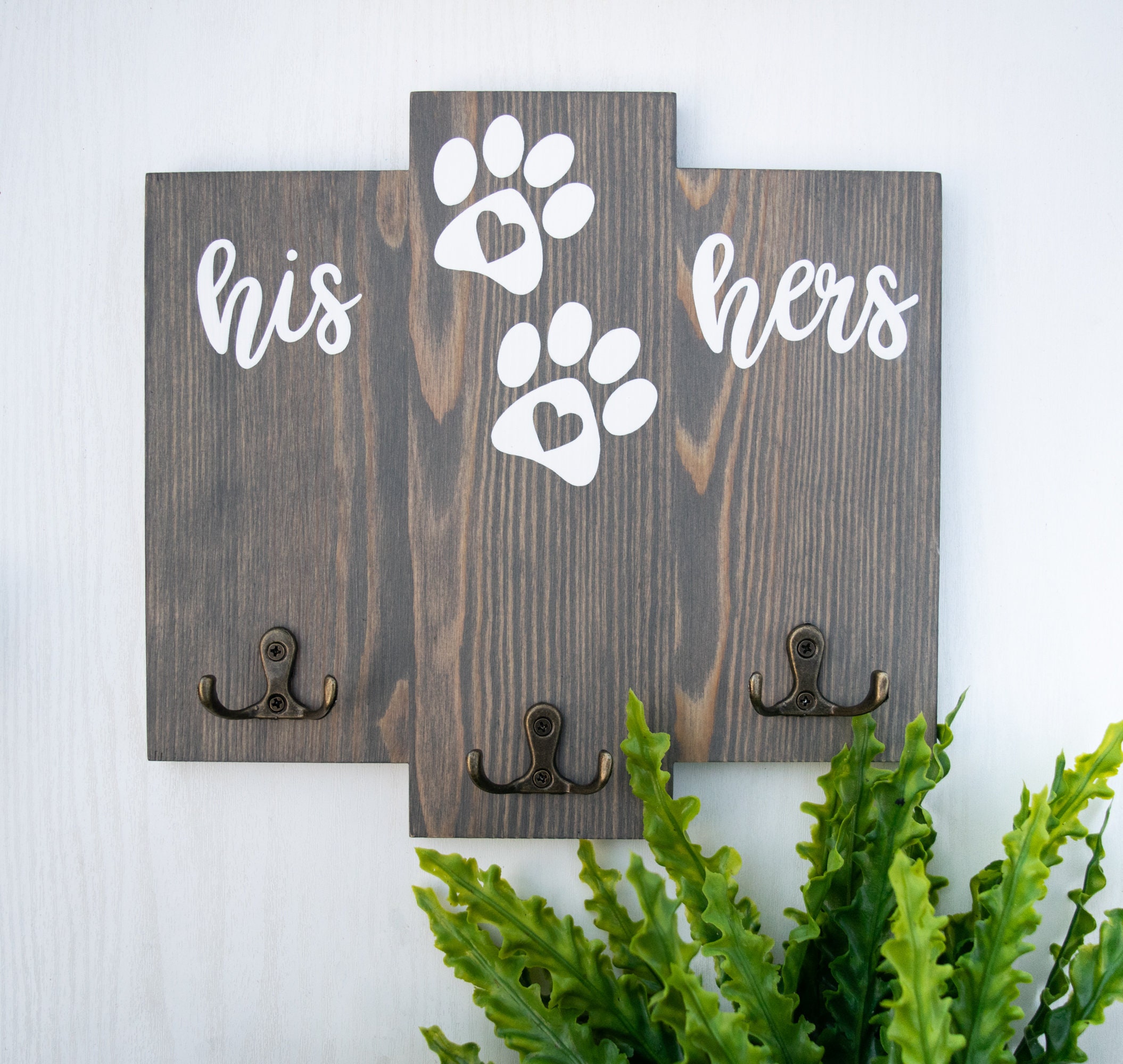 Key holder dog leash holder key hanger his hers dog key Etsy