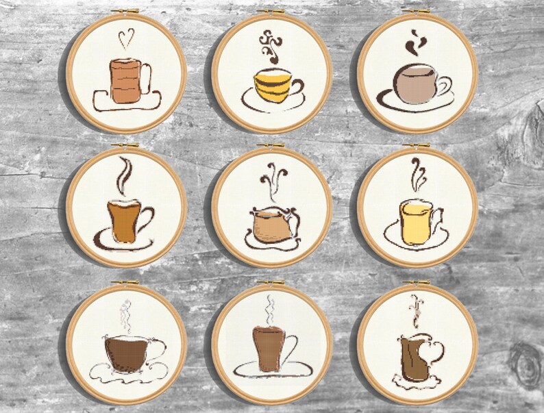 Coffee Tea Cup Cross Stitch Patterns Pdf Instant Download Coffee Cross Stitch Pdf Coffee Tea Diy Design Modern Counted Stitch Pattern Patterns Craft Supplies Tools Keyforrest Lt