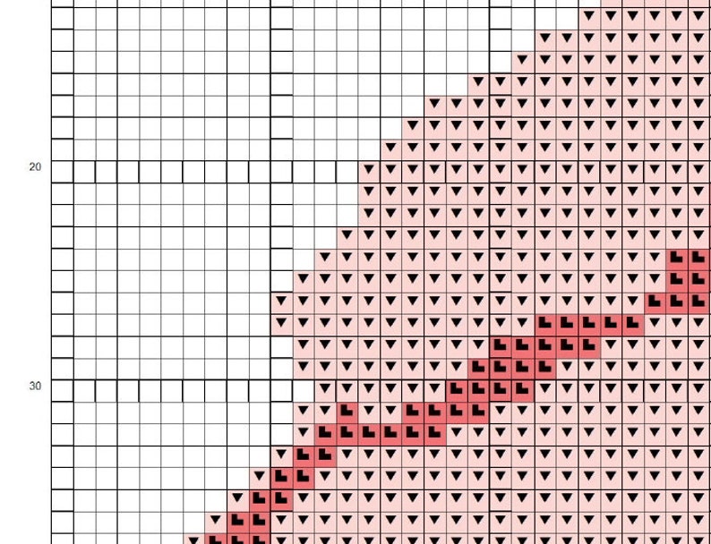 Modern Counted Stitch Pattern Pdf Instant Download. Flower Cross Stitch Pdf Flower Design Poppy Flowers Set Cross Stitch Patterns Set