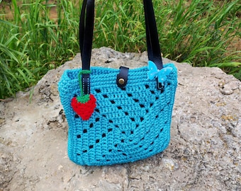 Crochet Granny Square bag Tote Shoulder bag Women's purses Gift for her