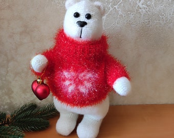 polar white bear interior toy home decoration for christmas