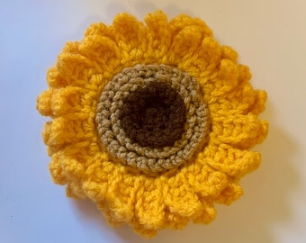 Sunflower Coaster Pattern, Sunflower Coaster, Flower Crochet Pattern, Crochet Pattern, Easy Pattern,PDF Crochet Pattern,Digital Download PDF