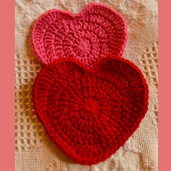 Crochet Coaster Pattern, Crochet Heart Coaster Pattern, PDF Crochet Pattern, Easy Crochet Pattern, Instant Download, Crochet Pattern